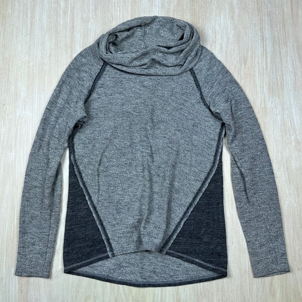 Kuhl Gray Nova Cowl Neck Wool Blend Pullover Knit Light Weight Sweater Medium